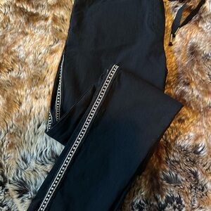 Black Pants with Silver Embellishments